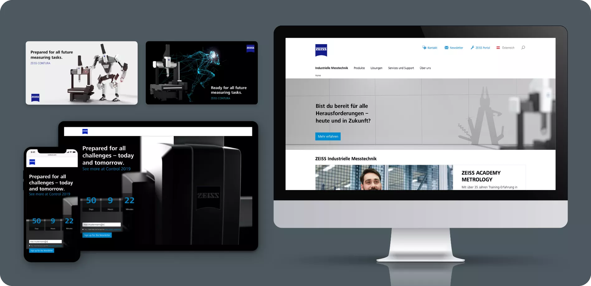 overview of key visuals for zeiss | marketing strategy content creation Vienna