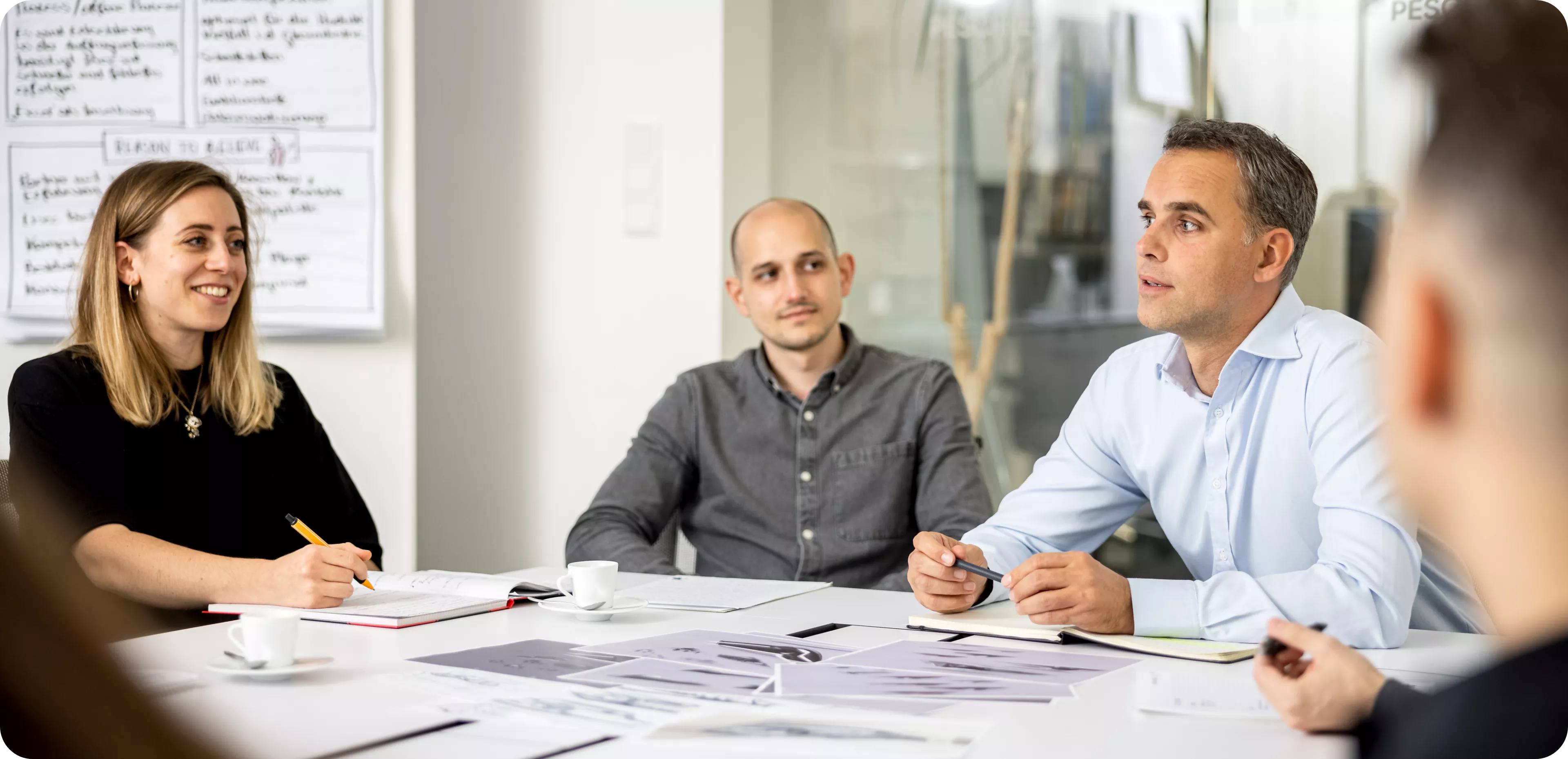 Brainstorming mit Cornelia, Michael, Alex und Niklas | Software Entwicklung Wien