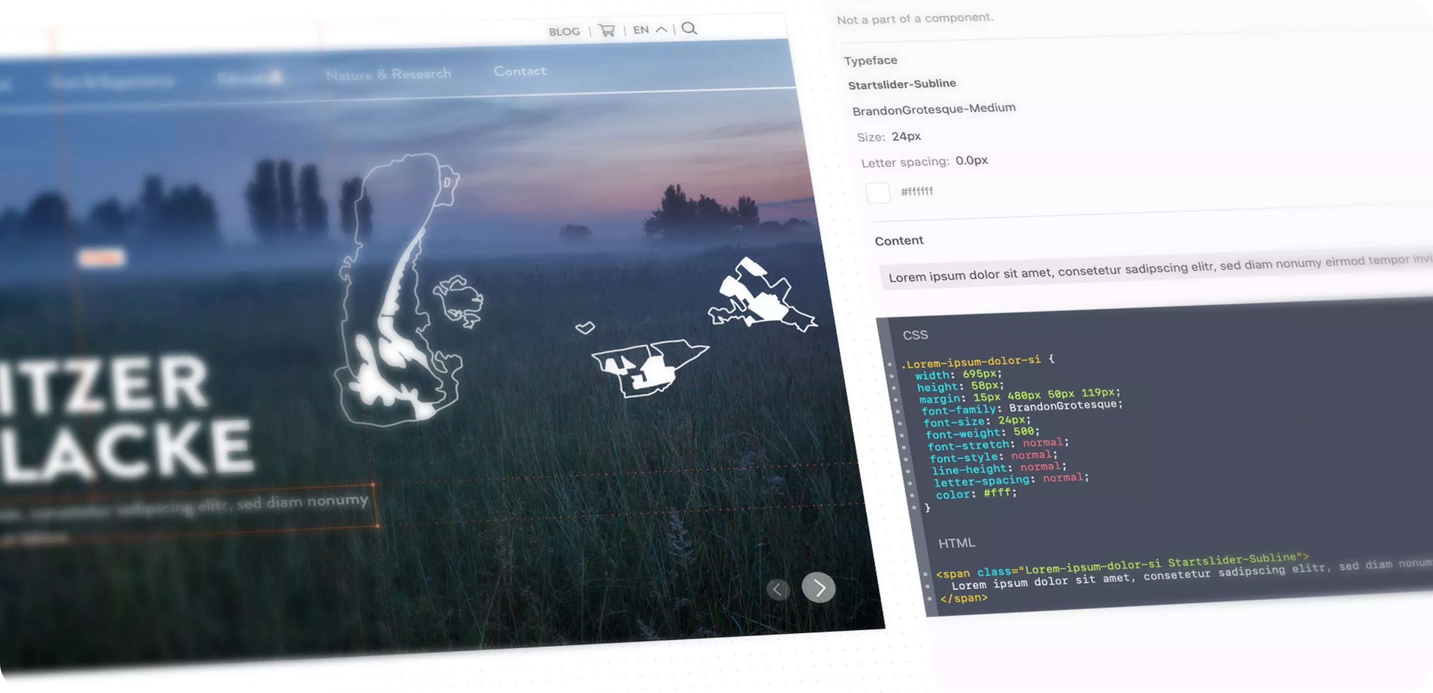 Zeplin Ansicht des Screen Designs für Nationalpark Neusiedlersee - Seewinkel | Software Entwicklung Wien