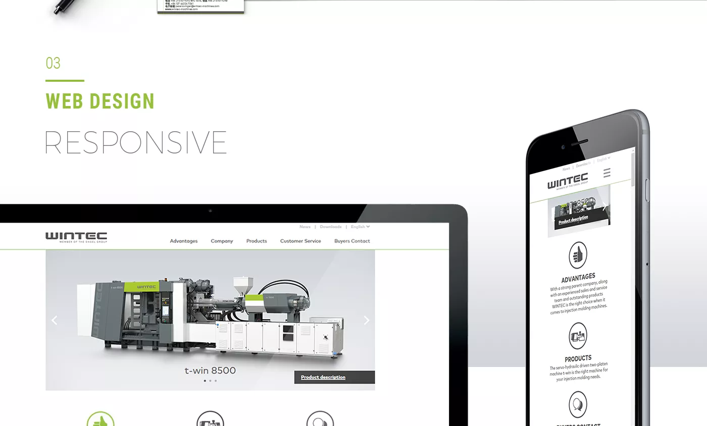 Wintec new brand identity responsive web design | product design Vienna
