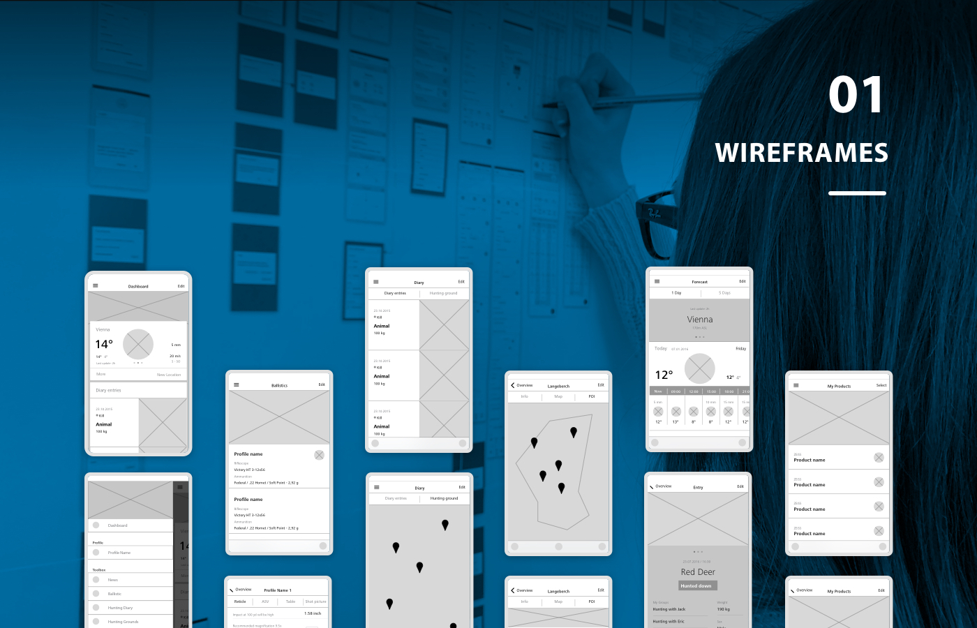 ZEISS Hunting App Wireframes