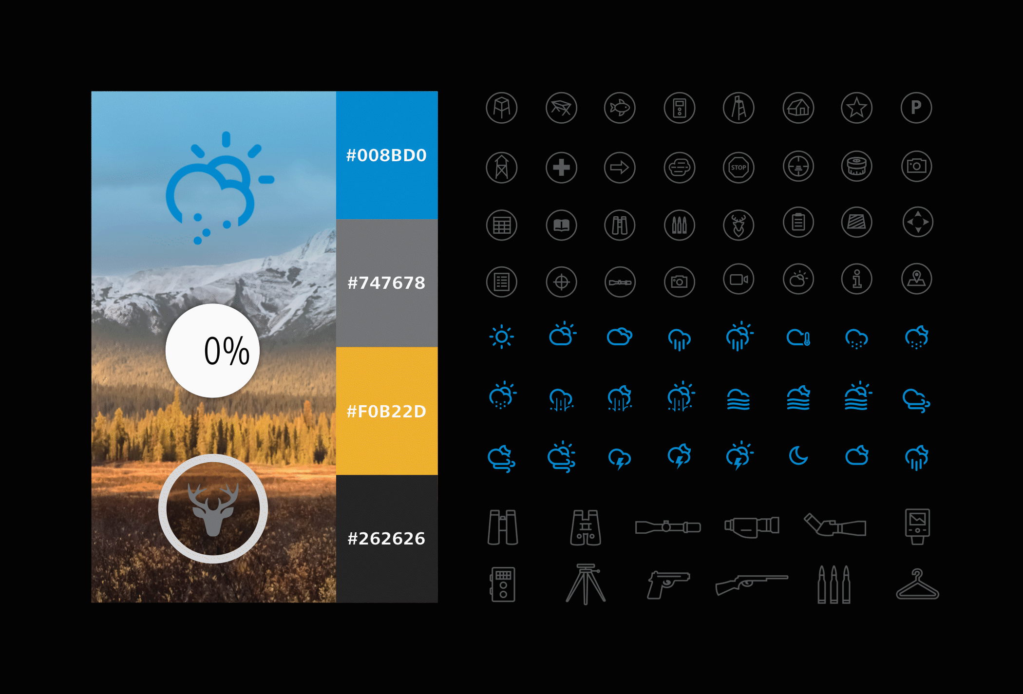 ZEISS Hunting App Style Icons und Farben