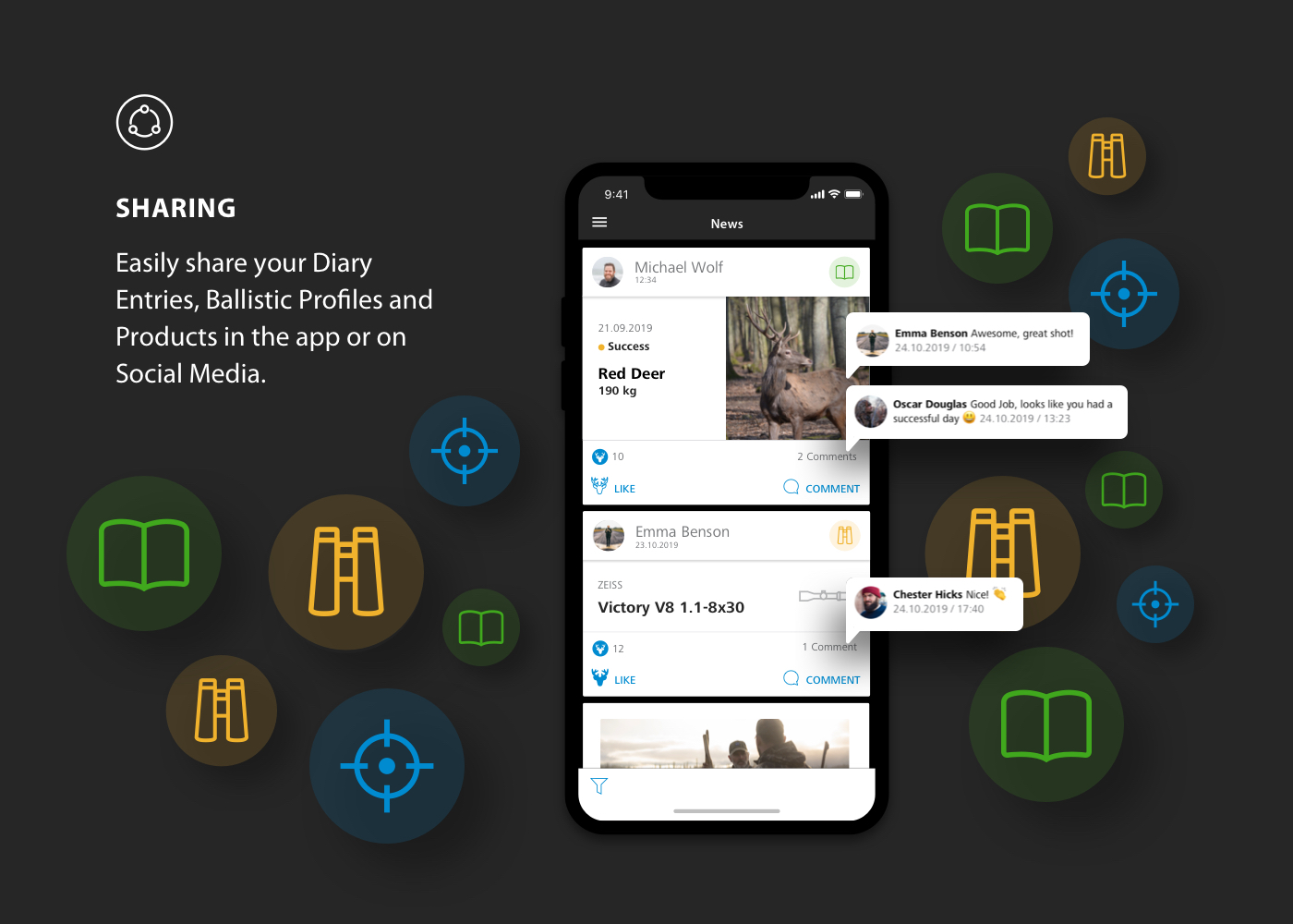 ZEISS Hunting App Social Sharing
