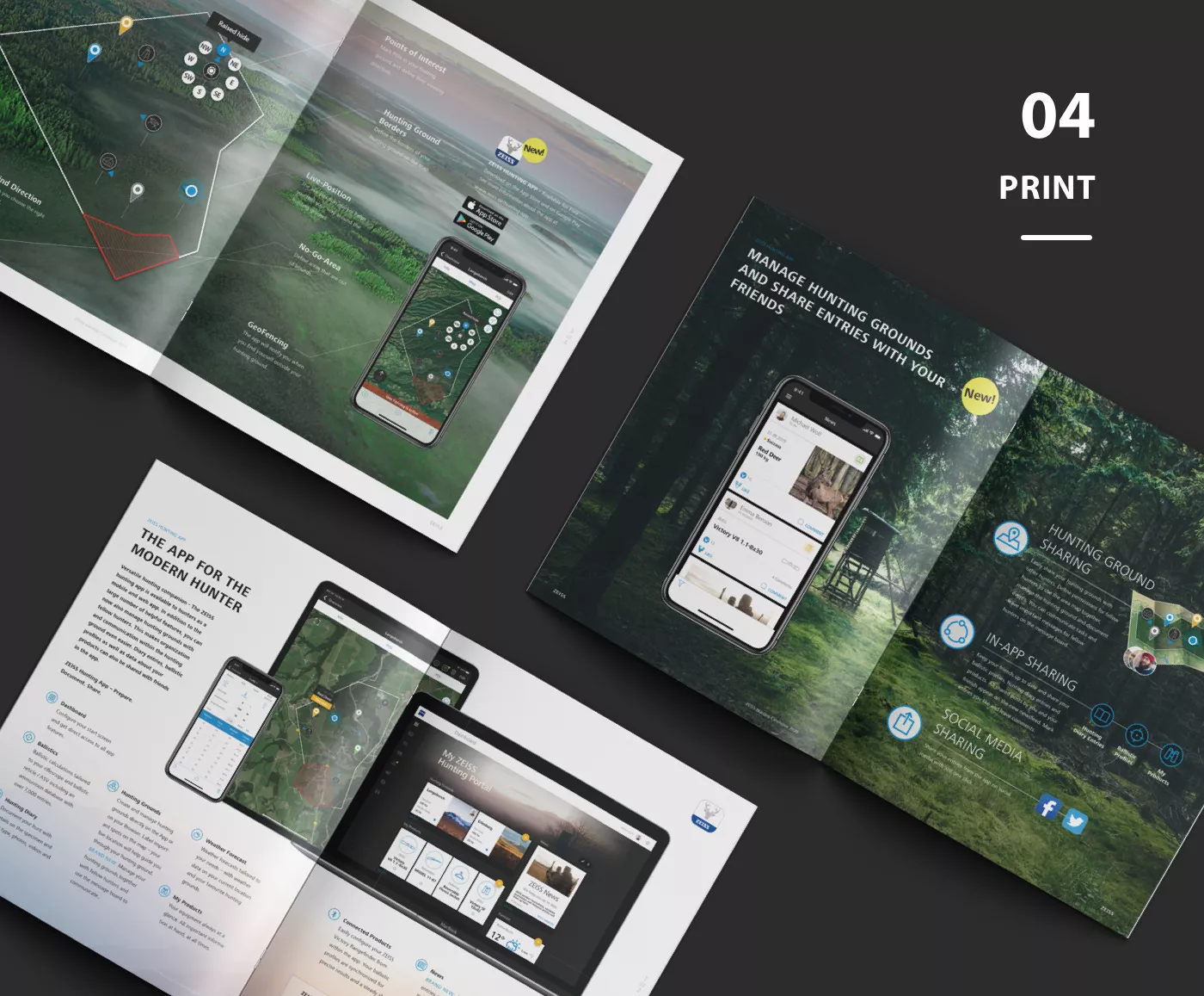 ZEISS Hunting App Druck Broschüre