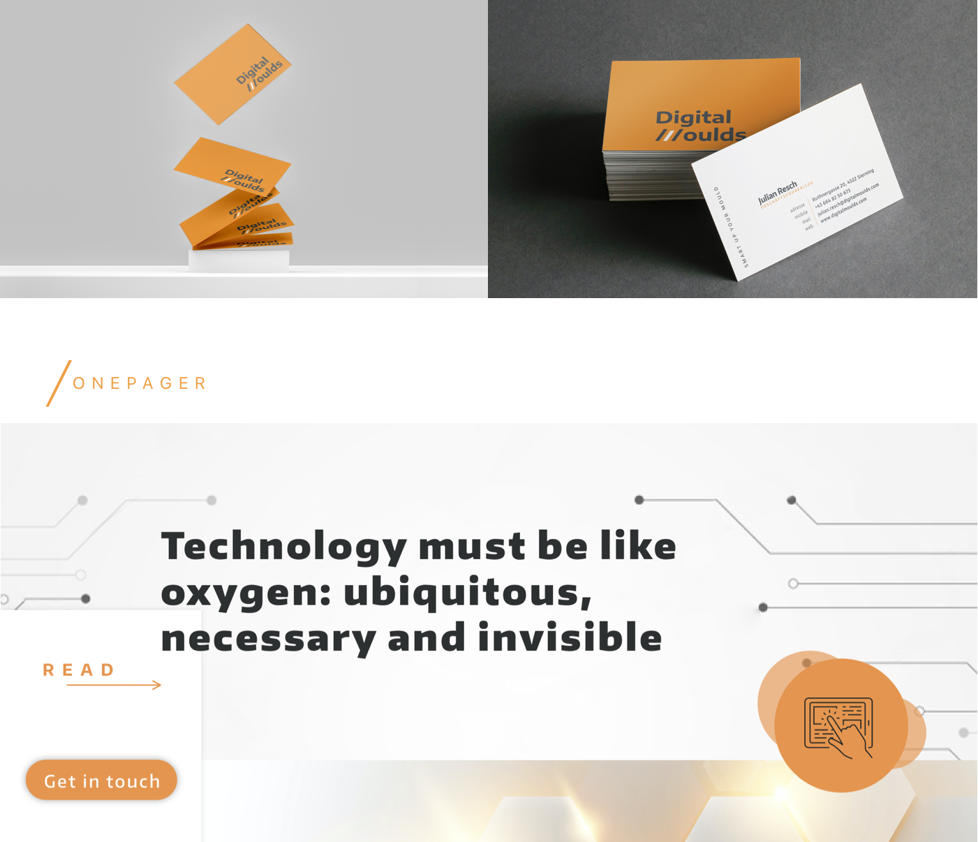 Digital Moulds Business Card and Onepager Design | Branding in Wien