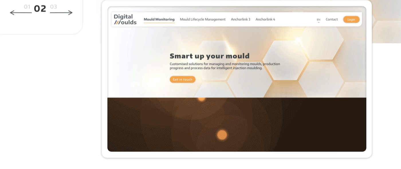 Digital Moulds Landingpage Scroll Animation