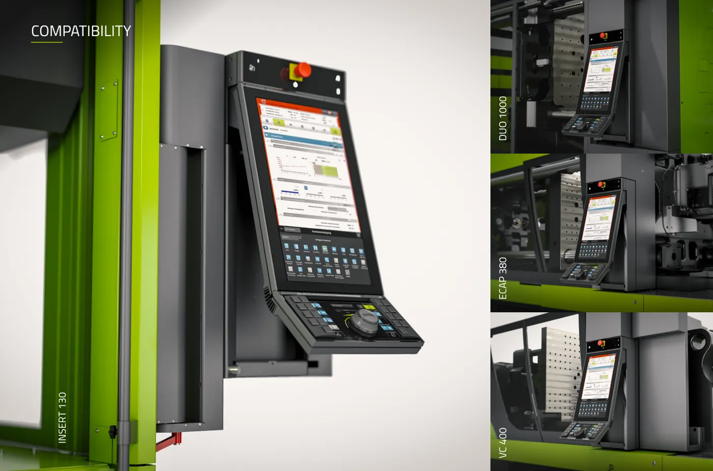 Kompatibilität der CC300 plus mit verschiedenen Modellen von ENGEL Spritzgussmaschinen