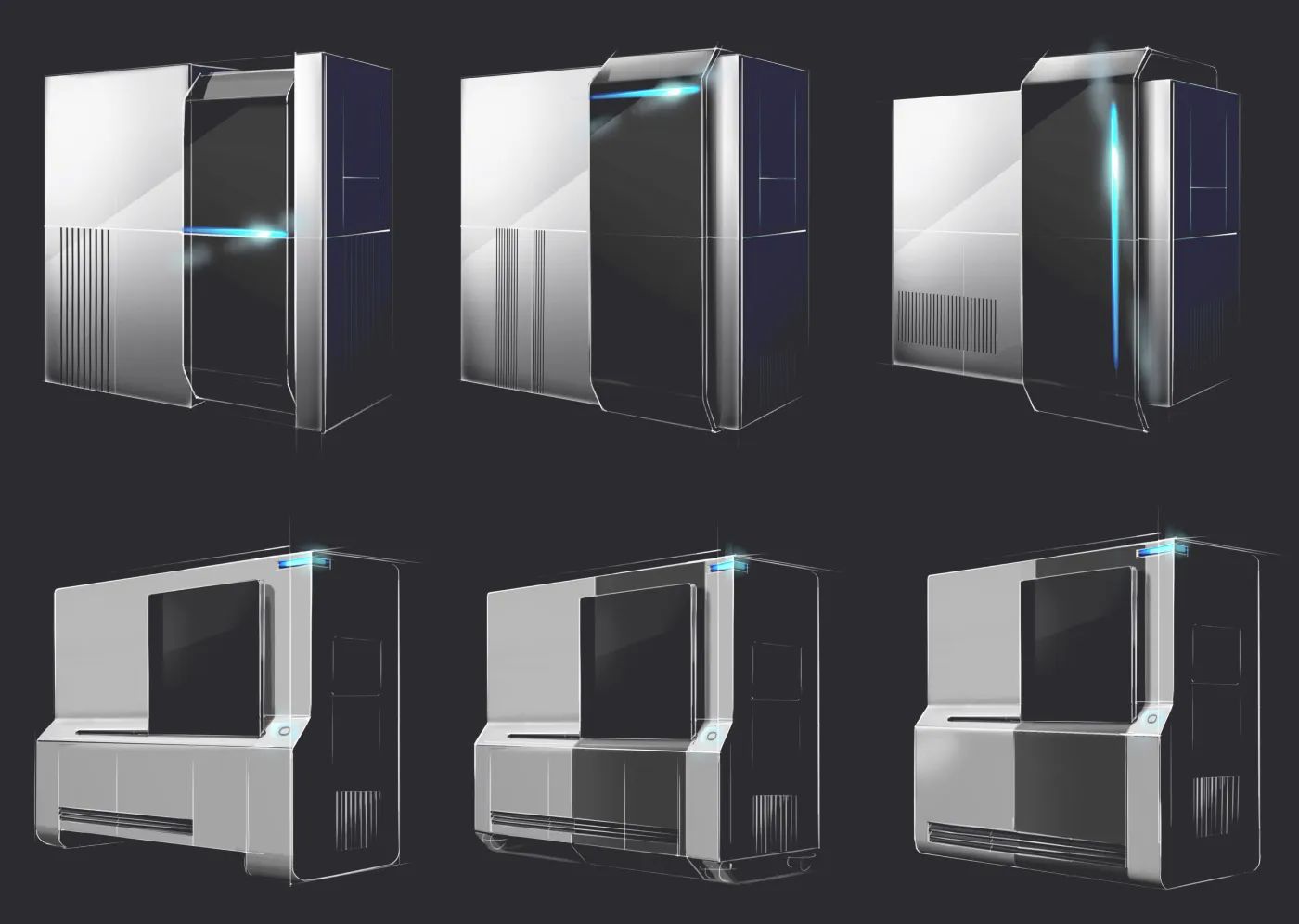 Produktdesign-Skizzen des NanoPro Druckers