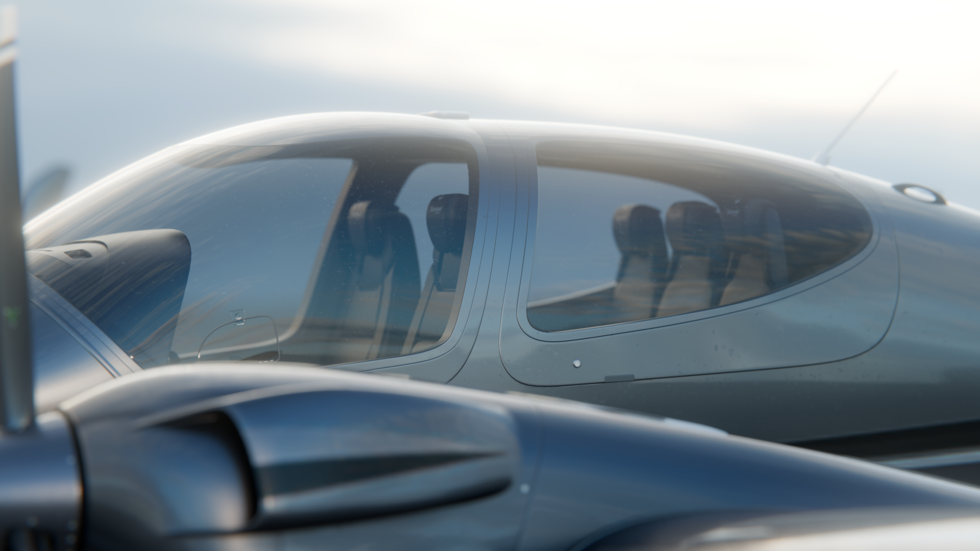 Diamond Aircraft Rendering in Tageslicht