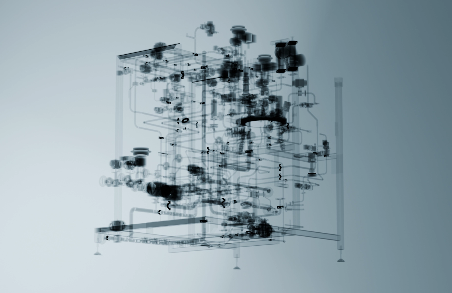 Scan-Ansicht der Spiegeltec Skid Anlage