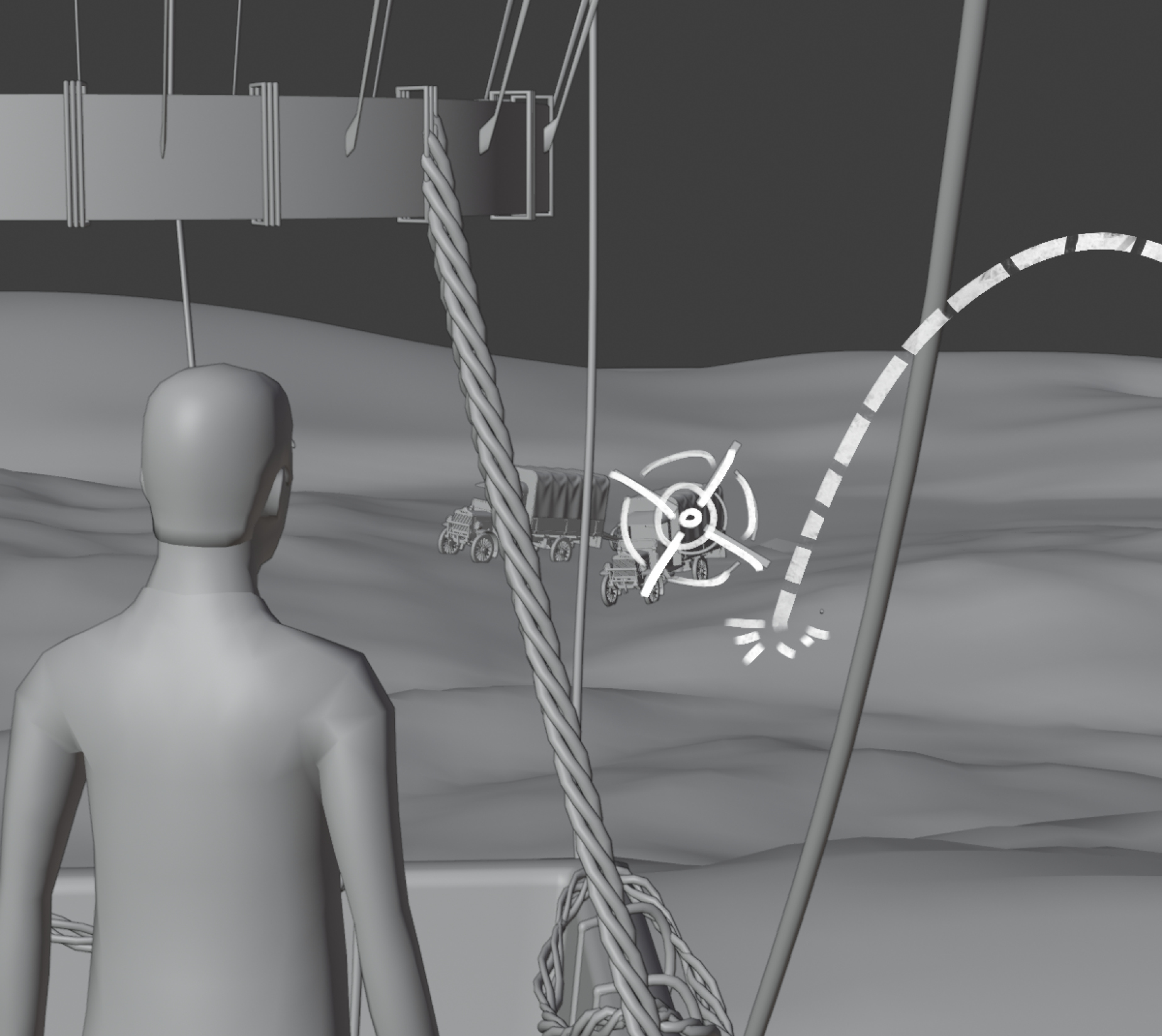 Storyboard Ansicht aus Heißluftballon