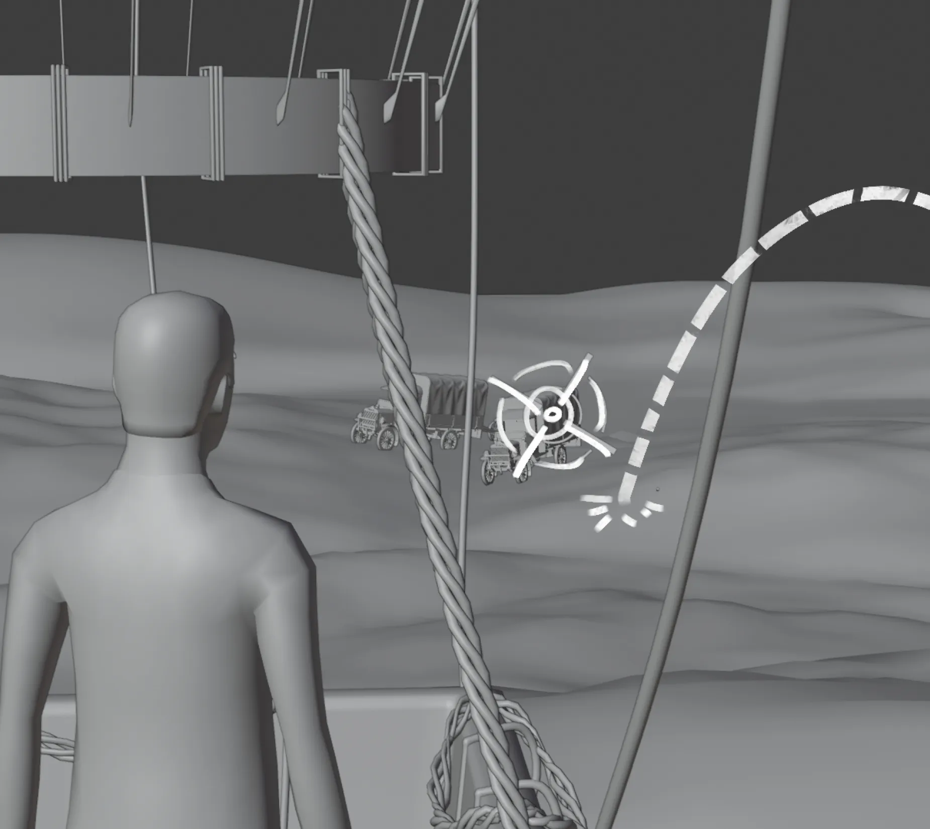 Storyboard Ansicht aus Heißluftballon