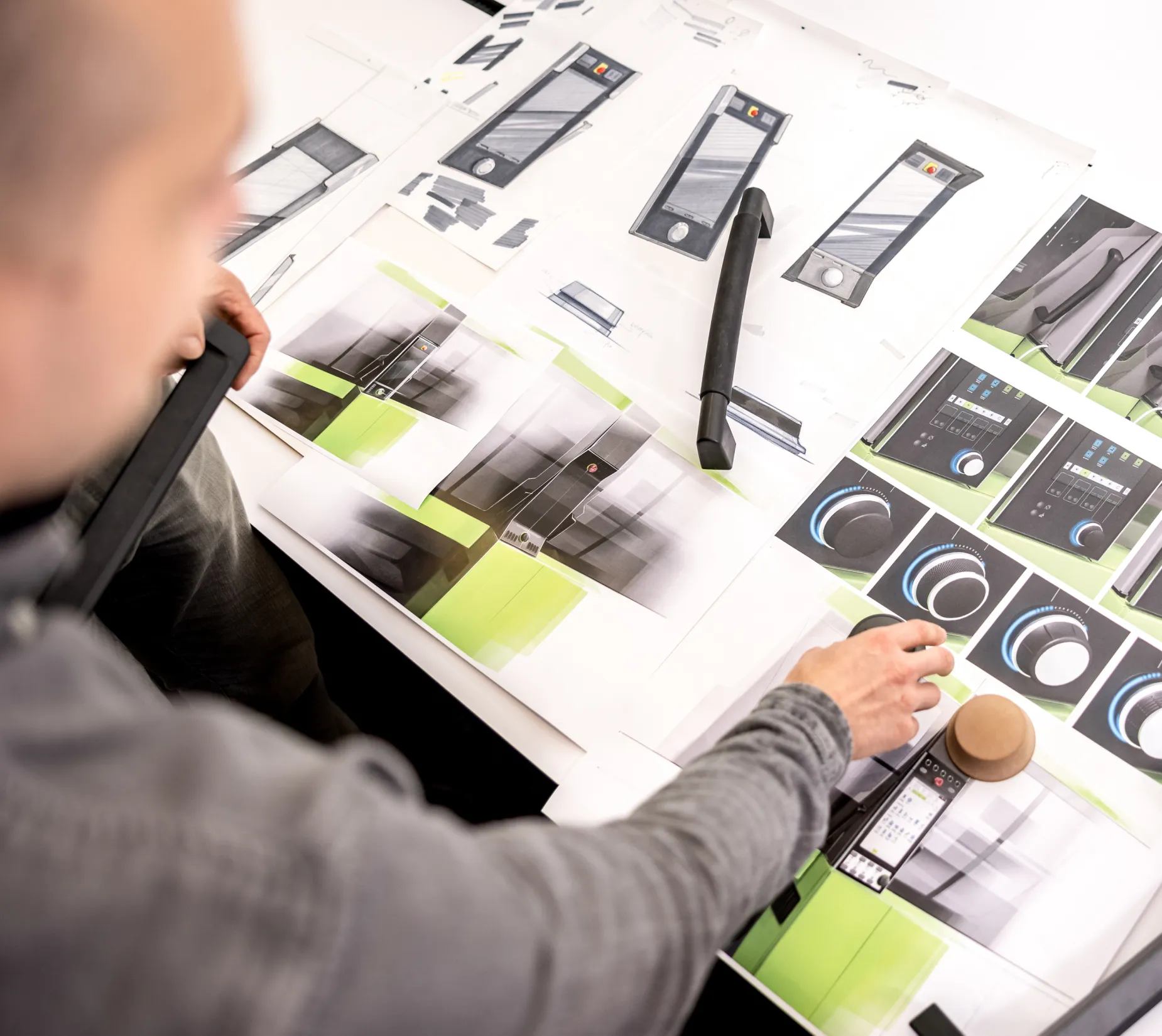 Verschiedene Entwürfe für Bedienräder